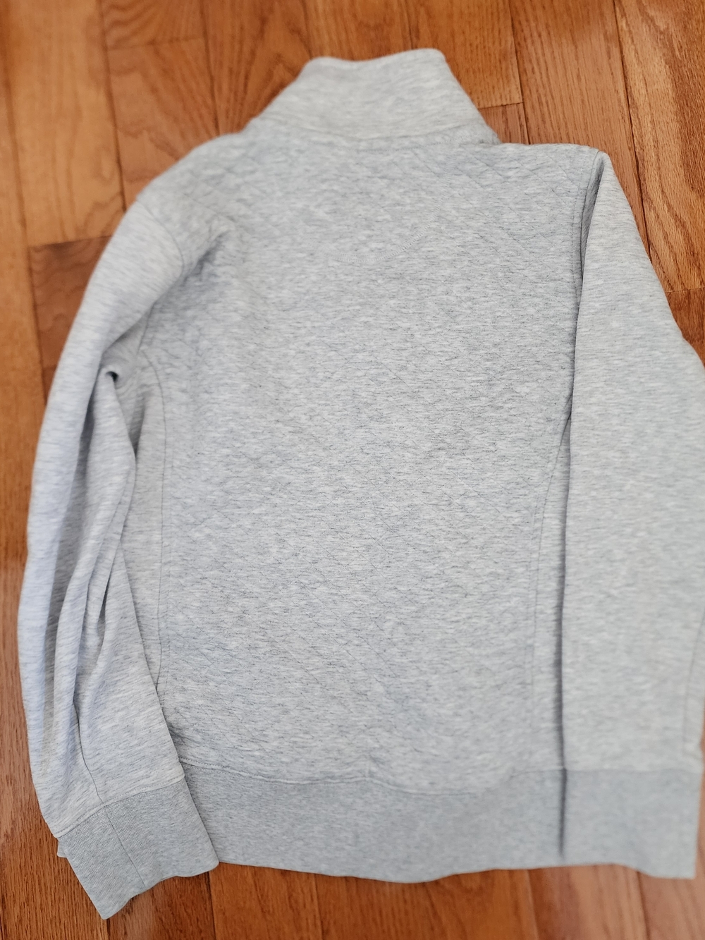 L.L. Bean Women’s Light Gray Quarter-Zip Pullover Sweater - Picture 2 of 6